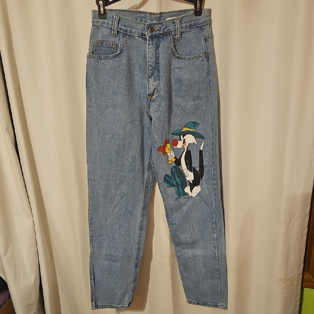 Vintage Jerry Leigh Jeans with Cartoon Painting
